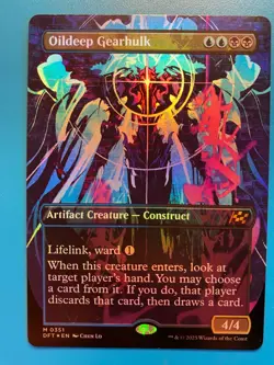 MTG 1x FOIL BORDERLESS Oildeep Gearhulk # 351 Aetherdrift Magic Gathering x1 NM - Image 1