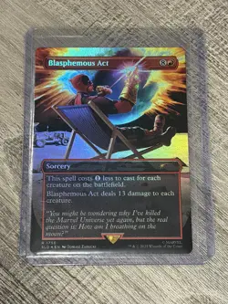 Blasphemous Act (1756) (Rainbow Foil) Secret Lair Drop Deadpool Marvel MTG SLD - Image 1