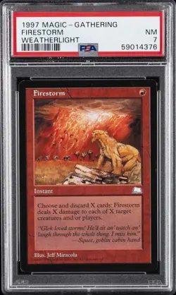1997 MTG WEATHERLIGHT FIRESTORM PSA 7 - Image 1