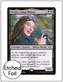 1x Braids, Cabal Minion, Etched Foil, Magic the Gathering MTG NM - Image 1