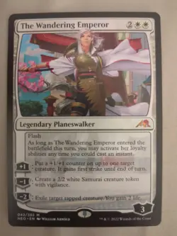 MtG The Wandering Emperor 42/302 Kamigawa: Neon Dynasty Regular Mythic - Image 1