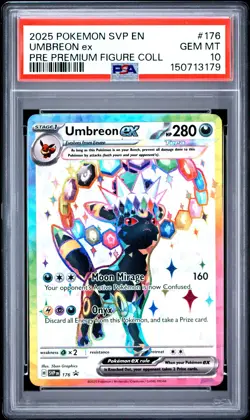 2025 POKEMON SVP PROMO PREMIUM FIGURE COLLECTION #176 UMBREON EX PSA 10 - Image 1