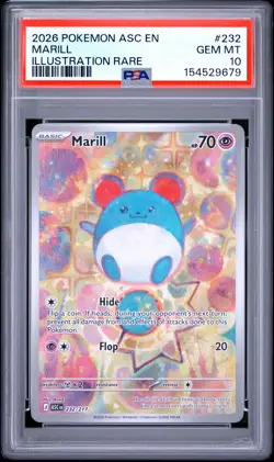2026 POKEMON ASC EN-ASCENDED HEROES ILLUSTRATION RARE #232 MARILL PSA 10 - Image 1