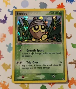 Pokemon TCG Seedot 71 /101 Reverse Holo EX Hidden Legends English 2004 - Image 1