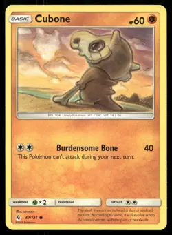 CUBONE 57/131 C FORBIDDEN LIGHT POKEMON LP - Image 1