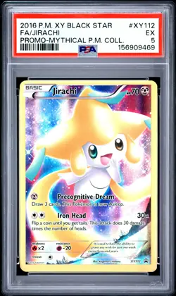 2016 POKEMON XY BLACK STAR PROMO #XY112 FULL ART/JIRACHI PSA 5 - Image 1
