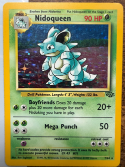 Vintage Pokemon TCG Holographic Nidoqueen, Jungle set, 7/64 - Rare, LP/MP - Image 1