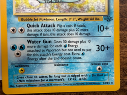 Vintage Pokemon TCG Jungle Holographic Vaporeon; 12/64 - Rare, MP/HP - Image 3