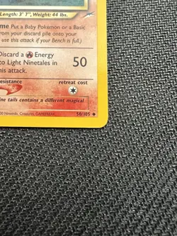 Pokemon TCG Light Ninetales Neo Destiny Card 50/105 Unlimited Uncommon CREASE - Image 4