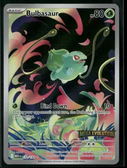 2025 Pokemon Mega Evolutions Stamp Bulbasaur Illustration Rare #133 - Image 1
