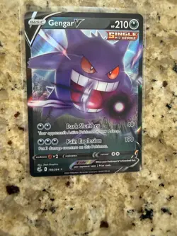 Pokemon TCG Gengar V 156/264 Ultra Rare Holo Fusion Strike Pack Fresh - Image 1