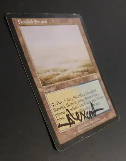 MTG - Magic: The Gathering - Flooded Strand - Onslaught (MP) (SIGNED) - Image 2