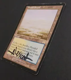 MTG - Magic: The Gathering - Flooded Strand - Onslaught (MP) (SIGNED) - Image 3
