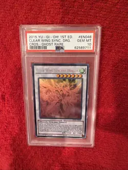2015 YUGIOH 1ST ED CROS-EN046 CLEAR WING SYNCHRO DRAGON GHOST PSA 10 - Image 2