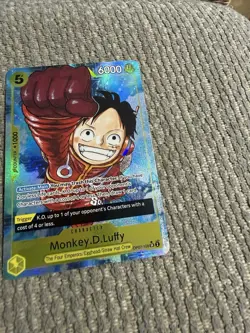 Monkey.D.Luffy Alt Art OP07-109 500 Years Super Rare Parallel Foil 6000 + - Image 2