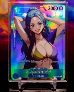 Nefertari Vivi - One Piece Custom TCG Flash Gold Holo Foil Card Anime Waifu - Image 1