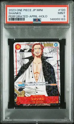 2023 ONE PIECE JAPANESE SAIKYO JUMP MINI PROMOS #120 SHANKS PSA 9 - Image 1