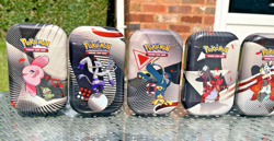 POKEMON TCG SCARLET & VIOLET BLACK BOLT & WHITE FLARE UNOVA MINI TIN X8 ART SET 196214114173 - Image 2