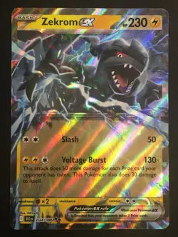 Pokemon TCG Zekrom EX 034/086 Double Rare Holo Scarlet & Violet Black Bolt NM - Image 1