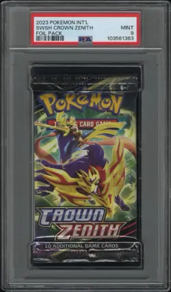 Pokemon Sword & Shield Crown Zenith Sealed Booster Pack PSA 9 MINT - Image 1