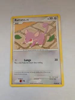 POKEMON RATTATA LV.12 73/99 PLATINUM ARCEUS COMMON NEAR MINT - Image 1