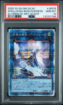 YuGiOh Apollousa Bow of the Goddess PSA10 QCSE 25th Alt Art One Owner - Image 2