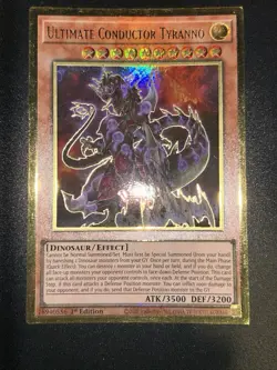 x1 Ultimate Conductor Tyranno - MGED-EN014 - Gold Rare - 1st Edition Yugioh- - Image 1