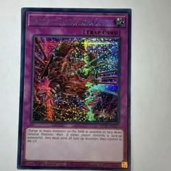 Yugioh Destructive Daruma Karma Cannon MP23-EN217 Prismatic Secret Rare 1st Edit - Image 1