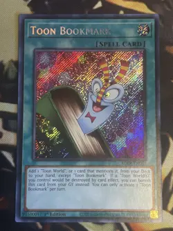 Yugioh: Toon Bookmark - BLCR-EN067 - Secret Rare - 1st Edition - NM - Image 1