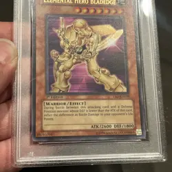 YUGIOH PSA 9 Elemental Hero Bladedge YSD-EN019 Ultra Rare 1st Edition - Image 4