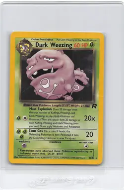 DARK WEEZING 31/82 - RARE NON-HOLO - Team Rocket - WOTC Pokemon Card - MP/HP - Image 1