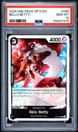 2025 ONE PIECE OP12-LEGACY OF THE MASTER #090 BELLO BETTY PSA 10 - Image 1