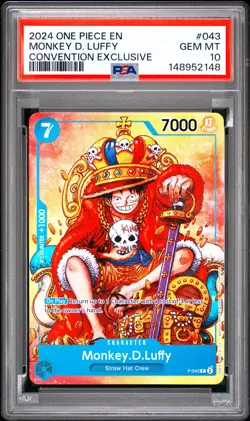 2024 ONE PIECE PROMOS CONVENTION EXCLUSIVE #043 MONKEY D. LUFFY PSA 10 - Image 1