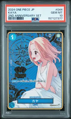 2024 ONE PIECE JAPANESE 2ND ANNIVERSARY SET #044 KAYA PSA 10 - Image 1