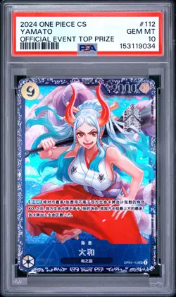 2024 ONE PIECE SIMPLIFIED CHINESE PROMOS OFFICIAL EVENT TOP PRIZE YAMATO PSA 10 - Image 1