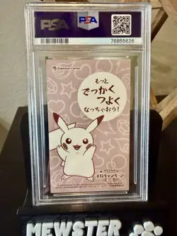 PSA 9 Mega Charizard Y Poncho-Wearing Pikachu MC Business Card Pokemon Japanese - Image 5