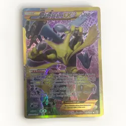 Pokemon Alakazam TCG EX XY Fates Collide Holo Card 125/124 Full Art Secret Rare - Image 1