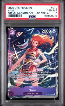 One Piece Nami Premium Card Collection BS Volume 4 OP09-070 PSA 10 Gem Mint - Image 1