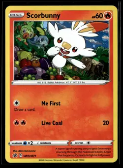 Scorbunny - SWSH071 Holo SWSH: Sword & Shield Promo Cards NM - Image 1