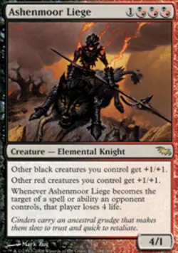 MTG - Ashenmoor Liege - Shadowmoor - NM, English Magic FLAT RATE SHIP - Image 1