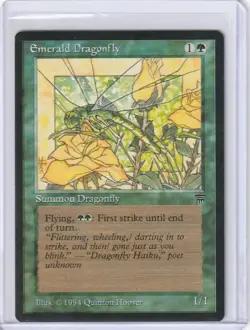 1994 Magic The Gathering MTG - Legends - Emerald Dragonfly MINT - Image 1