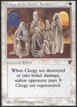 4x Clergy of the Holy Nimbus Light Play, English Legends MTG Magic - Image 1