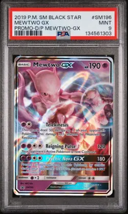 Mewtwo GX SM196 Promo PSA 9 Pokemon TCG - Image 1
