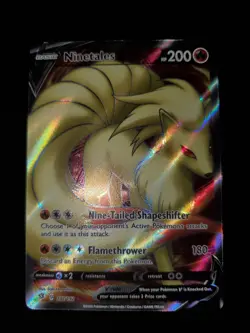 Ninetales V 177/192 Holo Full Art Pokemon TCG Sword Shield Rebel Clash Card NM - Image 2