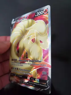 Ninetales V 177/192 Holo Full Art Pokemon TCG Sword Shield Rebel Clash Card NM - Image 4