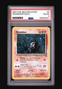2001 POKEMON NEO DISCOVERY #5 HOUNDOUR-HOLO PSA 4 New Cert - Image 1
