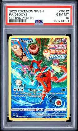 2023 POKEMON SWORD & SHIELD CROWN ZENITH #GG12 FULL ART/DEOXYS PSA 10 - Image 1