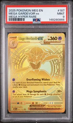 2025 POKEMON MEG EN-MEGA EVOLUTION MEGA HYPER RARE #187 MEGA GARDEVOIR EX PSA 9 - Image 1