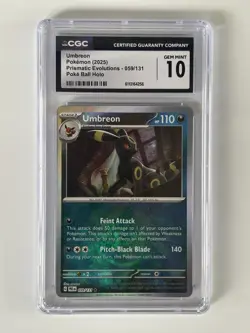 CGC 10 Umbreon Poke Ball Holo 059/131 Prismatic Evolutions Pokemon Card - Image 1