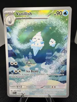 Pokemon TCG Vanillish White Flare Holo Card Illustration Rare 112/086 NM - Image 1